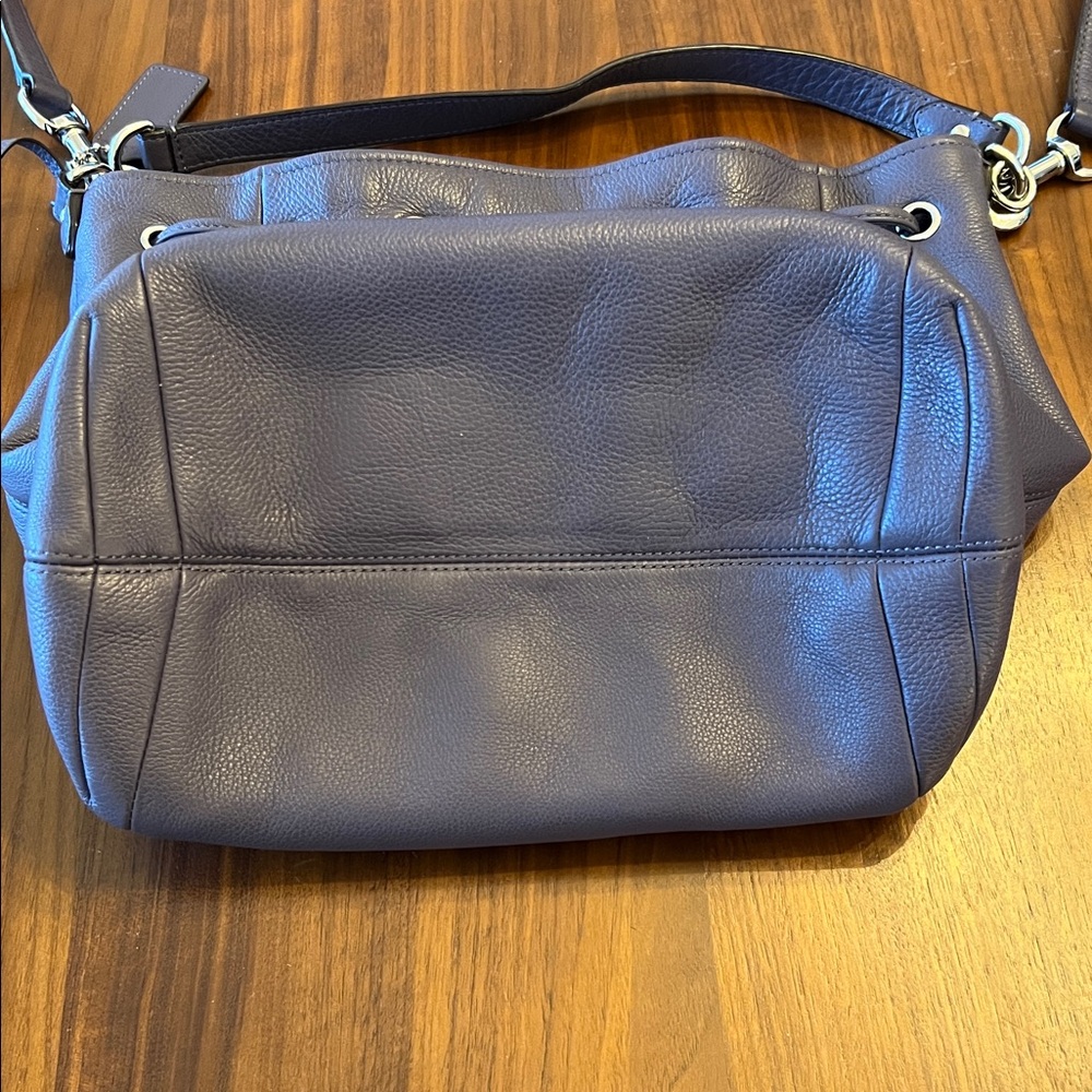 Coach Purple Leather Drawstring Bucket Crossbody Shoulder Bag - Picture 7 of 9